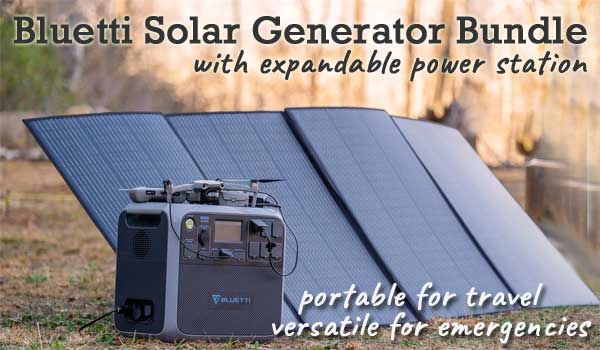 Bluetti Solar Generator Bundle with Expandable Power Station - Portable for Travel, Versatile for Emergencies