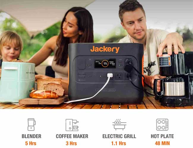 Jackery Portable Power Station Connects to Solar Panels to Generate Quiet, Eco Friendly Electricity