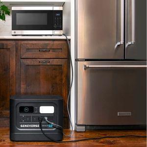 Portable Electric Solar Generator to Run a Full-Size Fridge in Emergency Power Outage